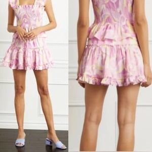 NWT Hill House The‎ Paz Skirt Candy Kaleidoscope Pink Large